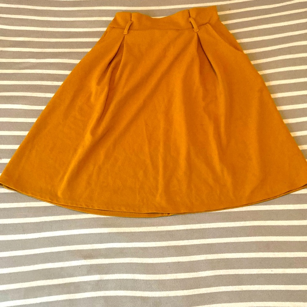 See You Monday Mustard Yellow Skirt